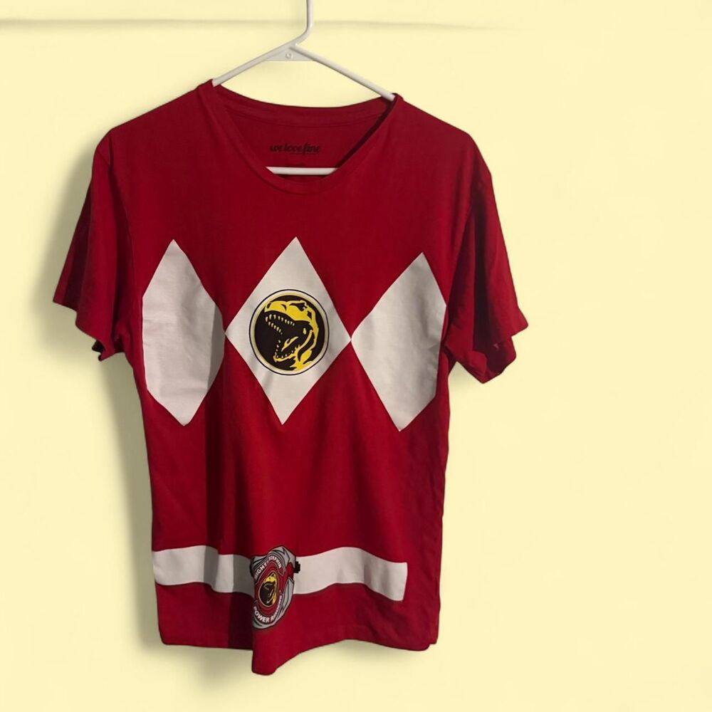 WE LOVE FINE T-shirt Unisex M Red Costume Mighty Morphin Power Rangers